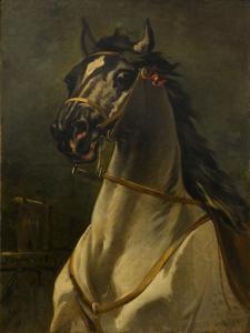 MORGARI Pietro 1843-1885,Corsiero bianco,1875,Meeting Art IT 2023-10-21