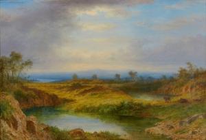 MORGENSTERN Carl 1811-1893,Weite südliche Landschaft,1873,Dobritz DE 2024-03-09