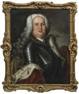 MORGENSTERN johann christian 1697-1767,Porträt des Fürsten Friedrich  Anton von Schwar,1738,Schloss 2020-11-28