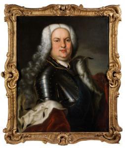 MORGENSTERN johann christian 1697-1767,PORTRAIT DES FÜRSTEN FRIEDRICH ANTON VON SCHWARZ,1738,Hampel 2014-12-11