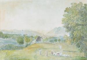 MORGENTHALER Charles 1893-1980,Landschaft mit Blick auf Lausanne.,Dobiaschofsky CH 2007-05-01