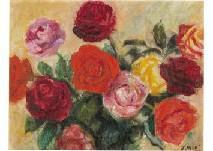 MORI Yoshio 1908-1997,Roses,Mainichi Auction JP 2018-07-14