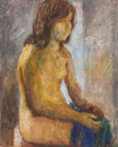 MORI Yoshio 1908-1997,Sitting woman,Mainichi Auction JP 2022-10-29