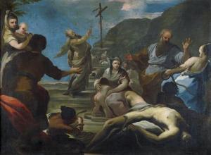 MORIANI Giuseppe 1709-1739,Moses und die eherne Schlange,1730,Galerie Bassenge DE 2019-05-30