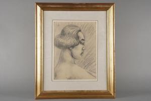 MORILLOT Octave 1878-1931,Portrait de vahinée de profil,Sadde FR 2024-04-06