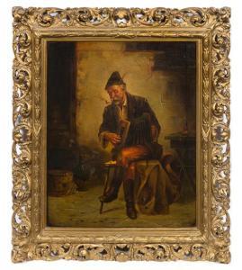 MORIN Adolphe 1841-1880,Man with Accordion,Hindman US 2017-07-17
