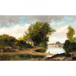 MORIN Charles 1846-1919,river landscape,1881,Sotheby's GB 2004-07-14