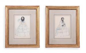MORIN Eugénie 1839-1875,PORTRAIT STUDIES OF LADIES,1858,Dreweatts GB 2023-02-10