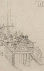 MORIN Gustave François 1809-1886,Les bains à Villerville,Millon & Associés FR 2022-11-22