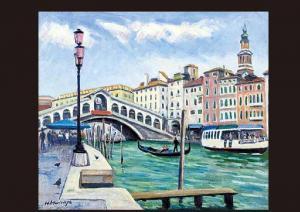 MORINAGA Haruo,Venise(Rialto Bridge),Mainichi Auction JP 2009-09-02