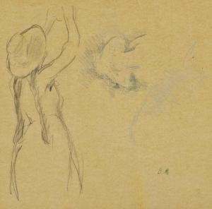 MORISOT Berthe,Etudes pour "Le Cerisier" et portrait de femme ave,1880,Christie's 2011-12-01