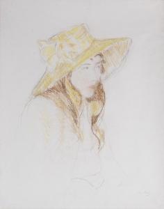 MORISOT Berthe 1841-1895,Fillette au chapeau,Bonhams GB 2013-10-23