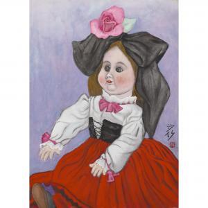 MORITA Sai 1898-1993,DOLL WITH FLOWERS,New Art Est-Ouest Auctions JP 2022-07-23