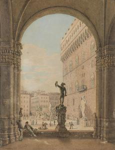 MORITZ Friedrich Wilhelm 1783-1855,The Loggia dei Lanzi in Florence,1827,Christie's GB 2018-10-30