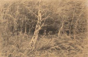 MORIZET Paul Louis 1850,Forest and Riverside landscape,Balclis ES 2014-12-17