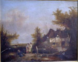 MORLAND 1800,Figures beside a cottage,Gorringes GB 2007-10-23