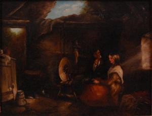 MORLAND George 1763-1804,Courtship scene at the spinning wheel,Lacy Scott & Knight GB 2014-12-13