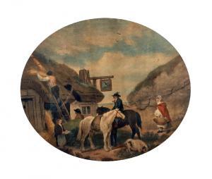 MORLAND George 1763-1804,Figures and Horses by an Inn,John Nicholson GB 2019-06-26