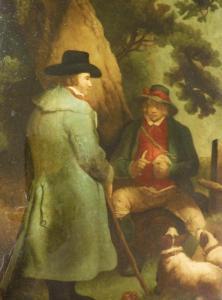 MORLAND George,Gentlemen conversing beneath tree whilst dogs look,Moore Allen & Innocent 2018-03-16