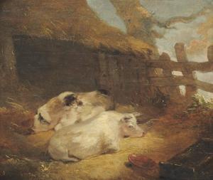 MORLAND George 1763-1804,Two pigs in a barn,Christie's GB 2013-12-03