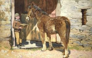 MORLAND James Smith 1846-1921,A Pony at the Door,1893,David Lay GB 2021-07-22