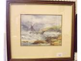 MORLEY C.W,sailing ship in a rough seas,Smiths of Newent Auctioneers GB 2016-12-09
