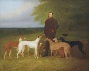 MORLEY George 1832-1863,A Trainer with His Greyhounds,1872,Bonhams GB 2023-11-08