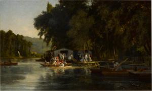 MORLON Antony Paul Emile 1845-1905,Baigneurs et Canotiers,Sotheby's GB 2021-10-25