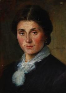 MORODER LUSENBERG Josef Theodor 1846-1939,Portrait of Felicita Moroder, née Un,1881,Bruun Rasmussen 2020-11-09