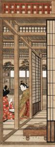 MOROMASA Furuyama,Perspective view of two beauties with a go board i,1714,Christie's 1998-10-27