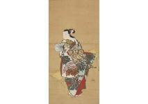 MOROMASA Furuyama 1671-1751,Play under blossoms,Mainichi Auction JP 2018-03-09