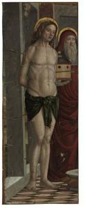 MORONE Domenico 1442-1518,Saints Sebastian and Jerome, a fragment,Christie's GB 2010-06-09
