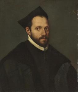 MORONI Giovan Battista 1525-1578,Portrait of a cleric,Christie's GB 2009-06-04