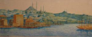 MOROSOFF Alexandre 1835-1904,Views of Istanbul ( Constantinople ) from across t,Dickins 2008-03-15