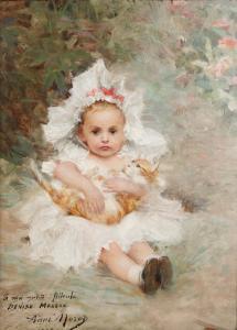 MOROT AIME NICOLAS 1850-1913,Denise Morot With A Cat,Shapiro Auctions US 2022-10-15