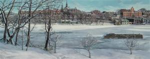 Morrell John 1900-2000,Georgetown Shore, February Snow,1988,Weschler's US 2020-03-03