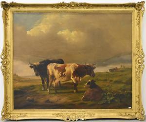 MORREN Auguste 1800-1800,Les vaches dans le pré,1836,Rops BE 2019-11-10