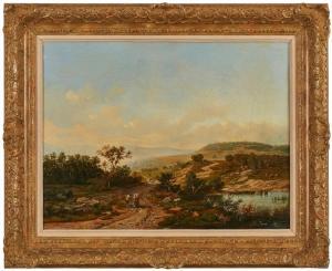 MORREN Auguste 1800-1800,Weite Landschaft mit Personenstaffage,19th century,Dobritz DE 2023-11-18