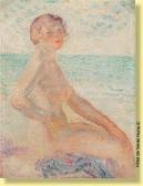 MORREN Georges 1868-1941,Jeune femme nue en bord de mer,Horta BE 2009-04-20