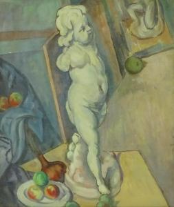 MORREN Rene 1868-1941,still life statue on a table,Burstow and Hewett GB 2018-07-26