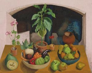 MORRIS Cedric Lockwood,Plants and Garden Produce in an Old Kitchen,1958,Christie's 2024-03-20