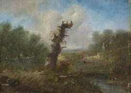 MORRIS Charles I 1828-1870,Paysage à l'arbre mort,Etienne de Baecque FR 2021-12-03