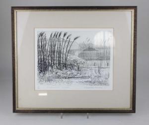 MORRIS ELIZABETH 1900-1900,landscape with rushes, 'O'Connor's House',1976,Henry Adams GB 2023-03-23
