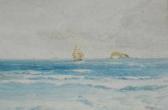 MORRIS Garman 1900-1930,The Bass Rock with Square Rigger,Shapes Auctioneers & Valuers GB 2011-07-16