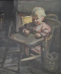 MORRIS H 1800-1800,Baby in a high chair,Fieldings Auctioneers Limited GB 2014-02-08