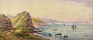 MORRIS J.D. 1830-1905,Coastal Landscape with Sailboats,Duggleby Stephenson (of York) UK 2022-02-25
