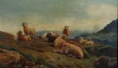 MORRIS J.D. 1830-1905,Sheep on a Hill,David Lay GB 2014-04-03