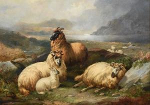 MORRIS John Charles 1851-1889,Sheep in a highland landscape,Dreweatts GB 2021-12-14
