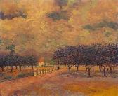 MORRIS John 1900,Nun with orphans in orchard,1922,Aspire Auction US 2015-10-31