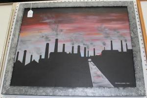MORRIS Stephen 1900-2000,Silhouetted Industrial Cityscape,2000,Tooveys Auction GB 2014-07-16